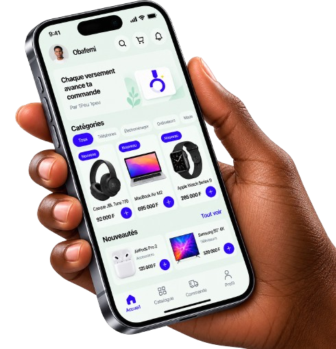 L'application 1Peu 1peu ouverte sur un téléphone